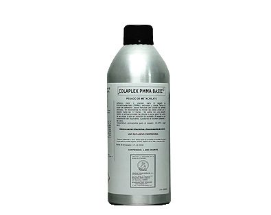 Colas acrílicas y limpiador antiestático para metacrilato de metilo y policarbonato.